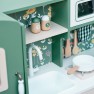 Žaislinė stilinga medinė virtuvėlė vaikams | Su priedais 15 vnt. | Vintage Kitchen | Classic World CW50562